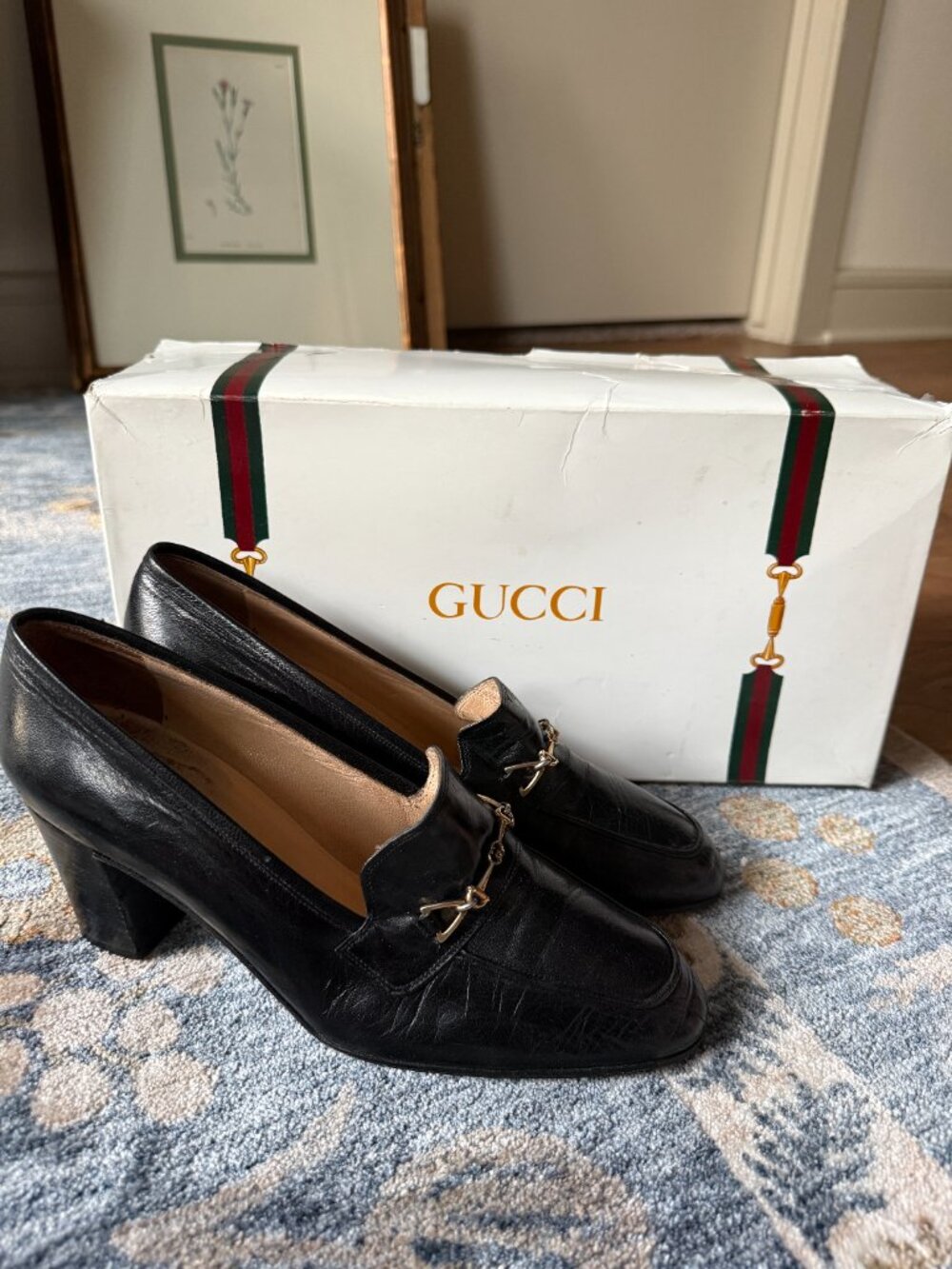 Vintage Gucci Loafer Heels - Picture 1 of 3